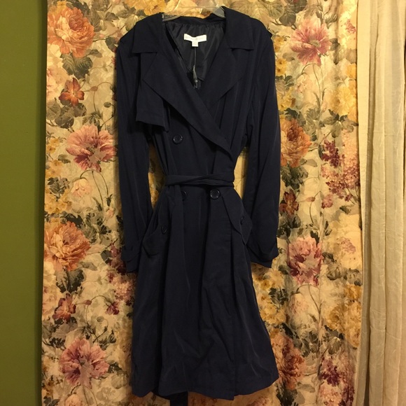 Blue trench coat