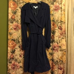 Blue trench coat