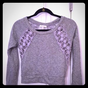 Gray crew neck sweater