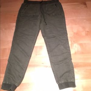 army green joggers