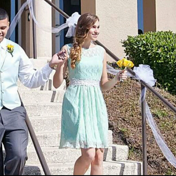 Mint Lace Dress