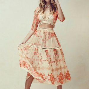 For love and lemons BARCELONA Crop top & skirt M