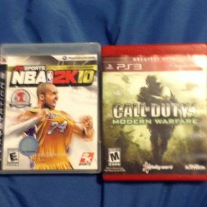 Nba 2k and call of duty 4