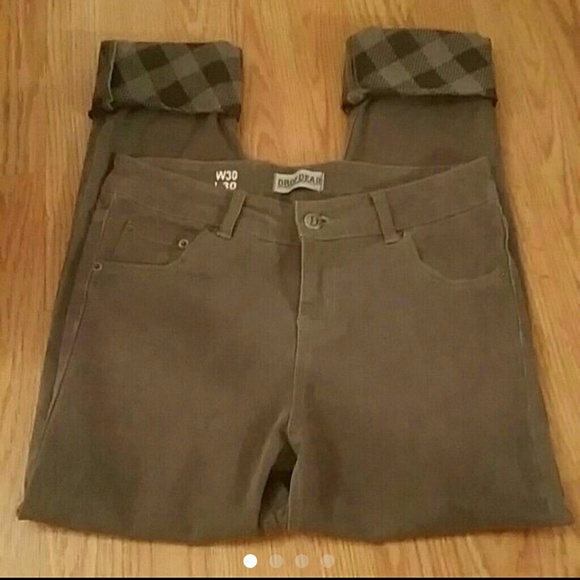 Drop Dead Plaid Turn Up Jeans