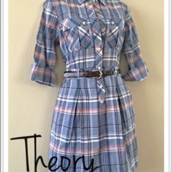 THEORY LIDIYA AUDREY'S PLAID DRESS sz 0 - Picture 1 of 4