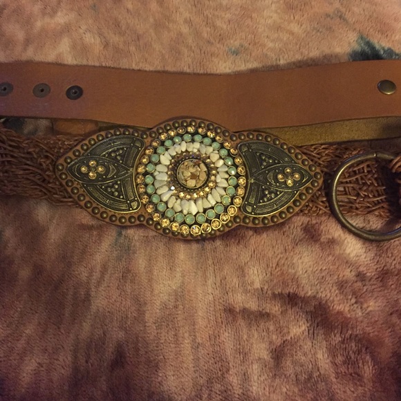 Brown belt with lots of bling