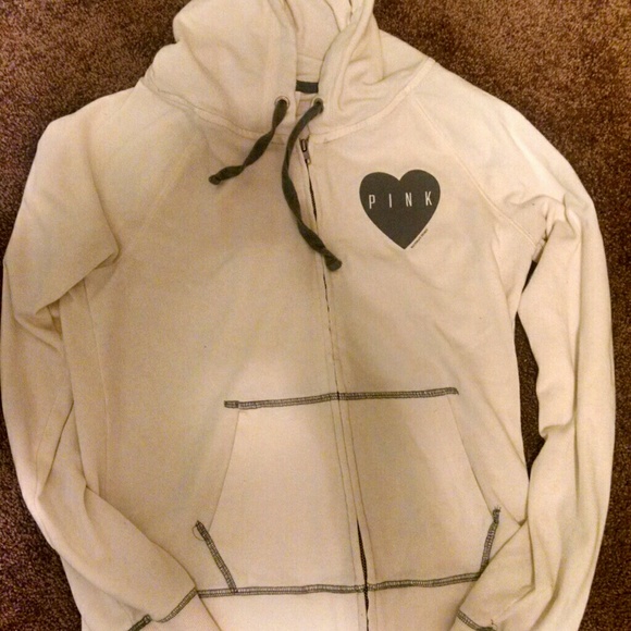 Victoria's Secret Tops - White and Gray VS hoodie