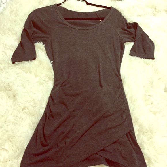 Fitted dark grey dress
