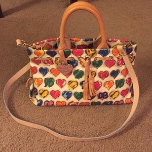 Dooney & Bourke crayon hearts small purse