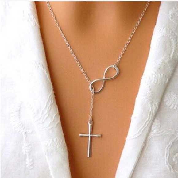 Boutique Jewelry - Cross infinity necklace