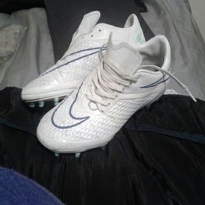 White Nike Hypervenom cleats