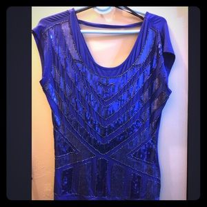 💙Bebe navy blue top 💙