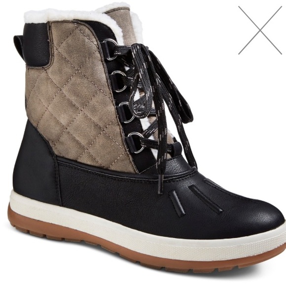 Merona black lauren winter boots