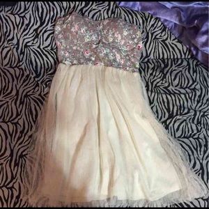 Thigh dress floral and egg shell white!!