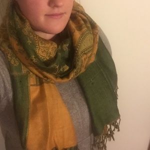 Yellow and green pashmina