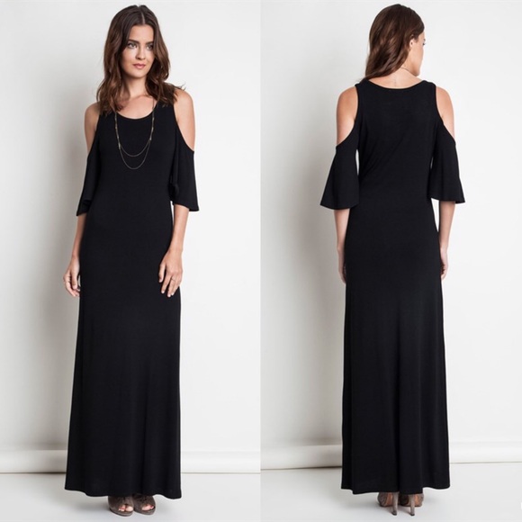 "Distraction" Cold Shoulder Maxi Dress - Picture 2 of 4