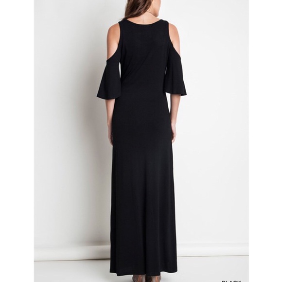 "Distraction" Cold Shoulder Maxi Dress - Picture 3 of 4
