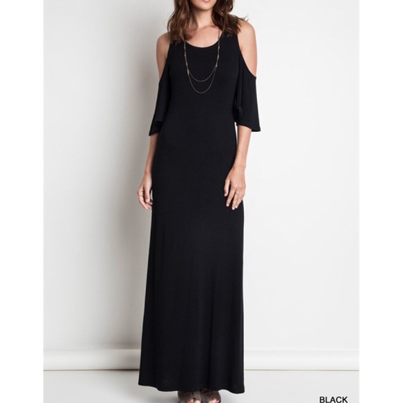"Distraction" Cold Shoulder Maxi Dress - Picture 4 of 4