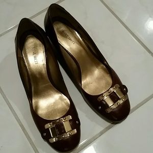 Wine Colored Nine West Wedges