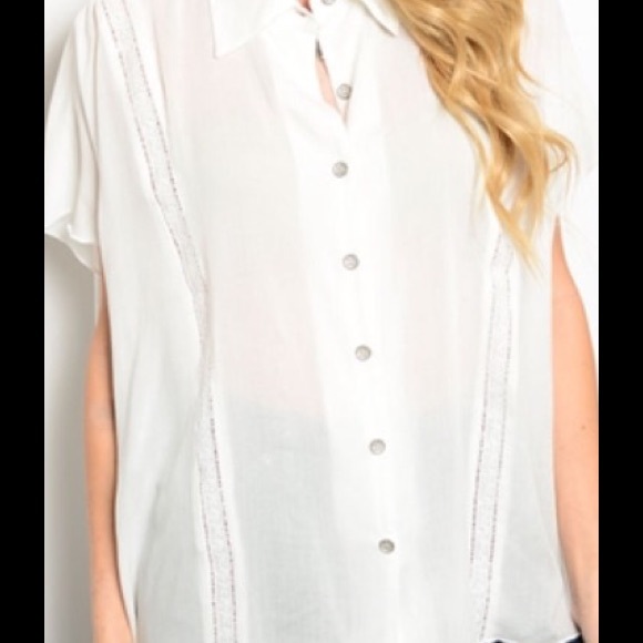 White button up blouse - Picture 2 of 3