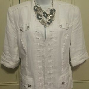 White linen top!!