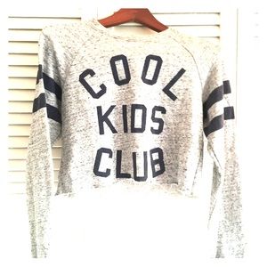 Crop top long sleeve sweater