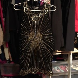 Balmain beaded mini dress
