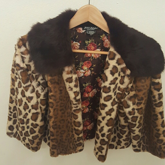 Betsey Johnson fur jacket