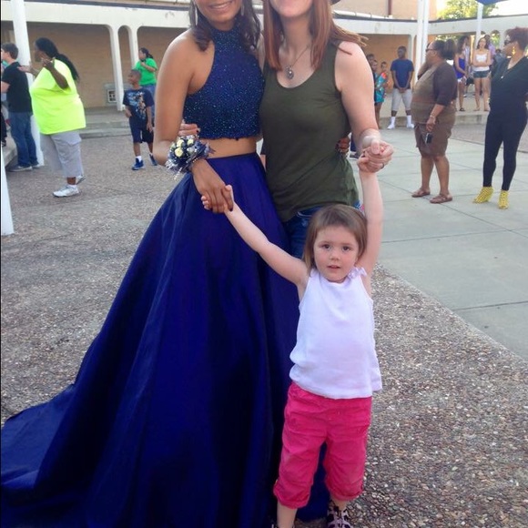 sherri Hill Style 32058 in Navy.