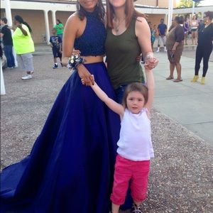 sherri Hill Style 32058 in Navy.