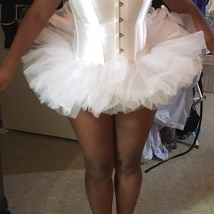 White fluffy tutu