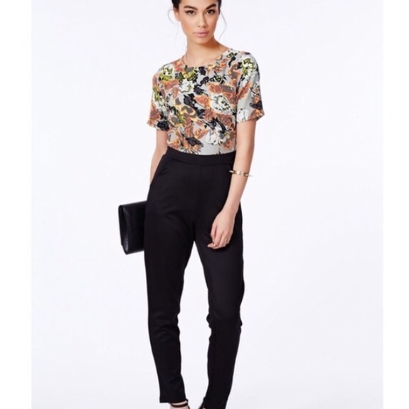 Floral missguided jumpsuit