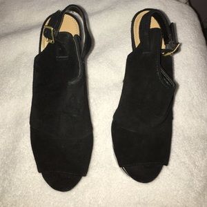 Suede Peep Toe Heels👠