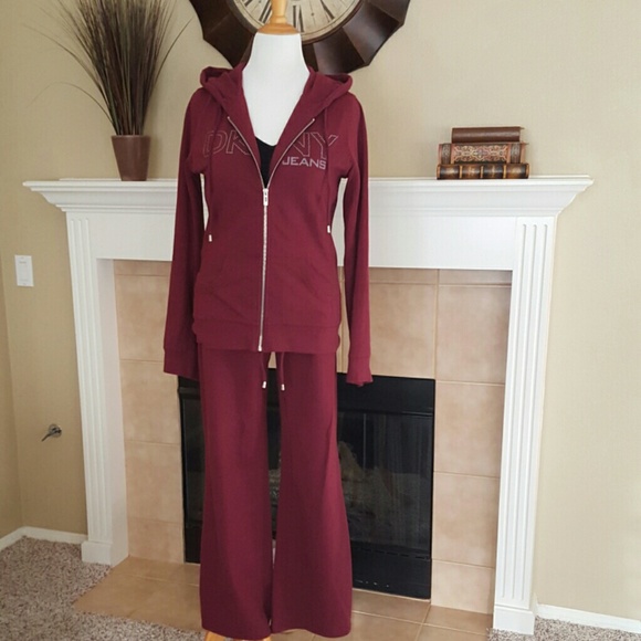 DKNY  JEANS BURGUNDY JUMPSUIT