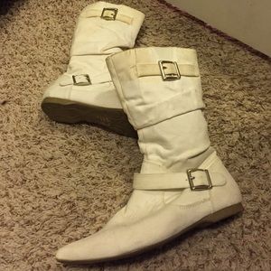 Cream colored boots