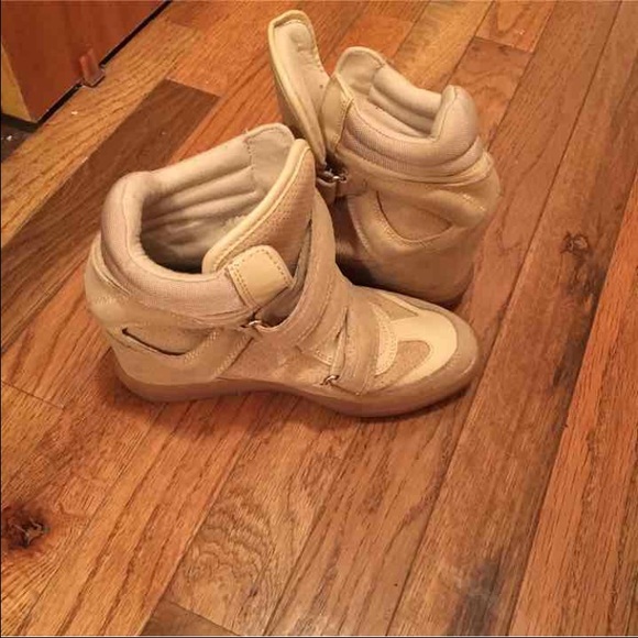 Cream Sneaker wedges