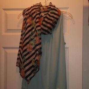 Flower print scarf