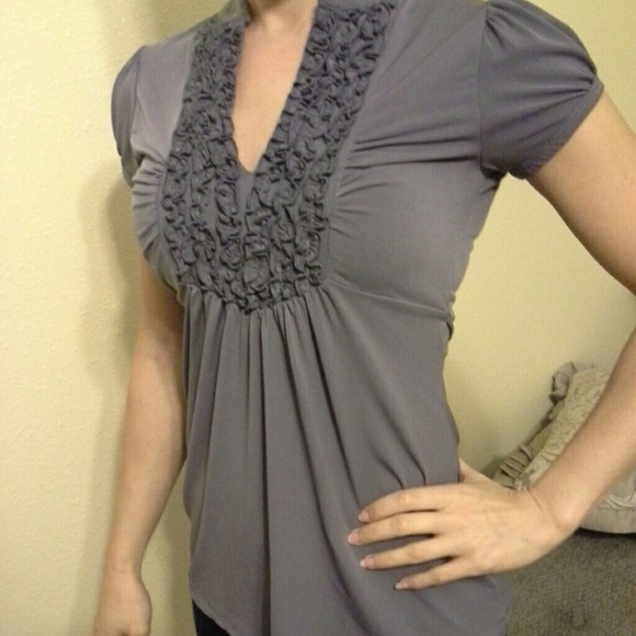 Gray short sleeve Dress Shirt