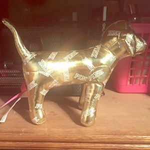 Gold Victoria Secret Plush Dog
