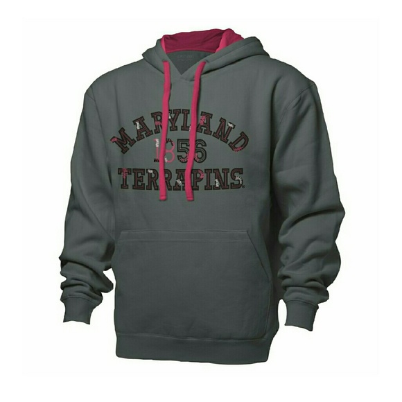 Maryland Terrapins XXL Grey and Hot Pink HOODIE