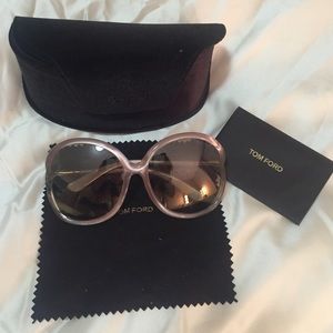 Tom Ford Shades pale pink color with nude lenses.