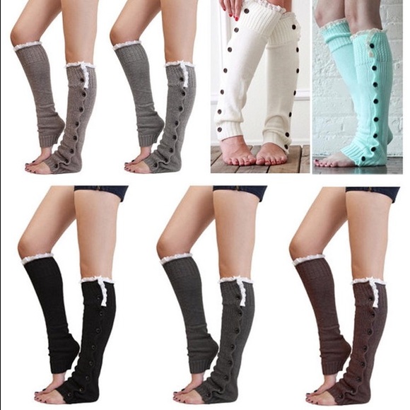 Accessories - Knitted Lace Leg Warmers/boot Socks