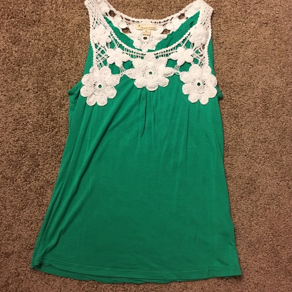 Green tank top