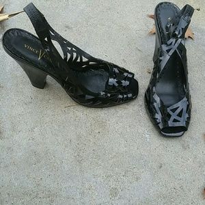 Paton leather slip over heels