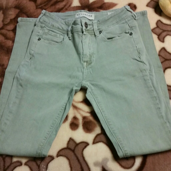 Bullhead High Rise Jeans Light Green 0 TRADED*
