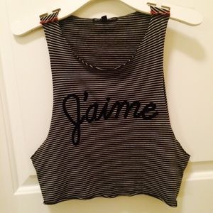 French Love Crop Top