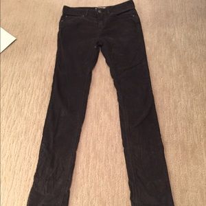 Free People Soft Gray Corduroy Skinny Pants
