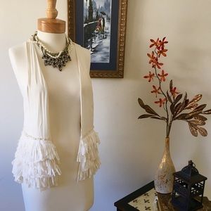 Zara Basic Fringed Vest