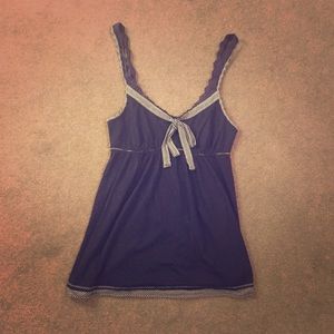 Baby-doll navy blue tank top