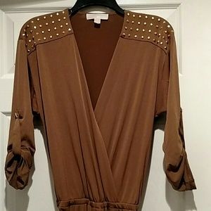 Michael Kors caramel studded jumpsuit